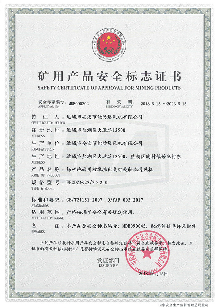 FBCDZ�� 22/2��250�V�îa(ch��n)Ʒ��ȫ��(bi��o)־�C��